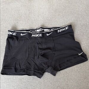 Nike Black Men’s Stretch Boxer Briefs with White Logo Waistband